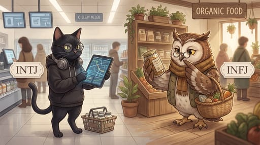 Nano Banana 提示词：MBTI 16 人格动物拟人插画生成器｜Curify AI